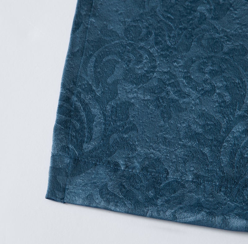 LinenZone Pair of Extra Long Teal Blue Bedroom Curtains. These Modern Decor Black Out Curtains are Great Choice as Bedroom Window Curtains or Nursery Blackout Curtains. (Evelyn 54 x 96 Teal) - Image 3